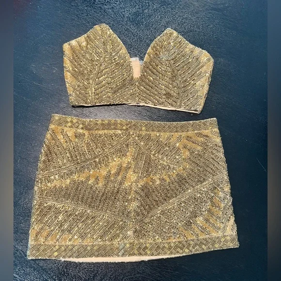 Retrofete Sequin Top & Skirt Size XS - Picture 4 of 13